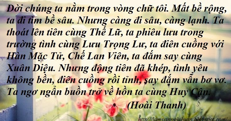 Lời Phê Bình Của Hoài Thanh Về Các Nhà Thơ Mới