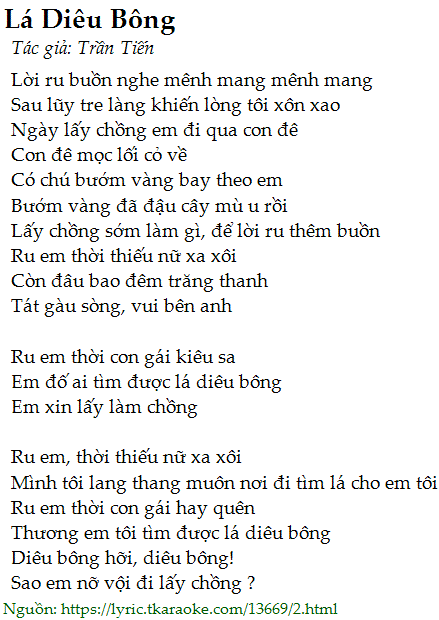 Lời Ru Buồn Nghe Mênh Mang Mênh Mang