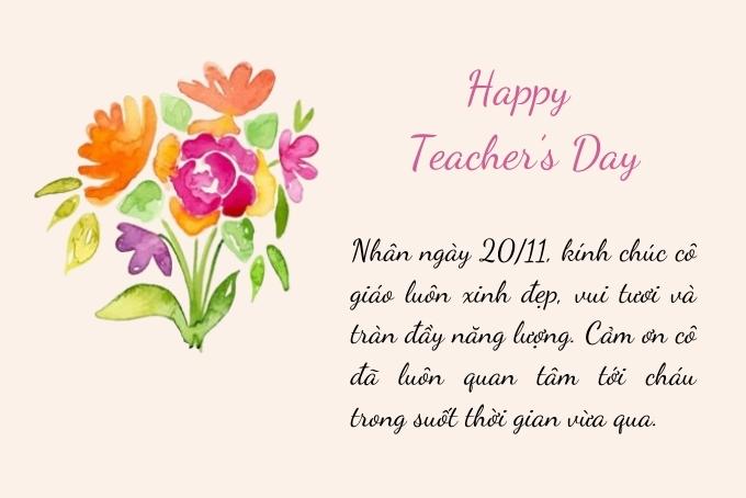 Lời Tri Ân Thầy Cô 20/11 Ngắn Gọn
