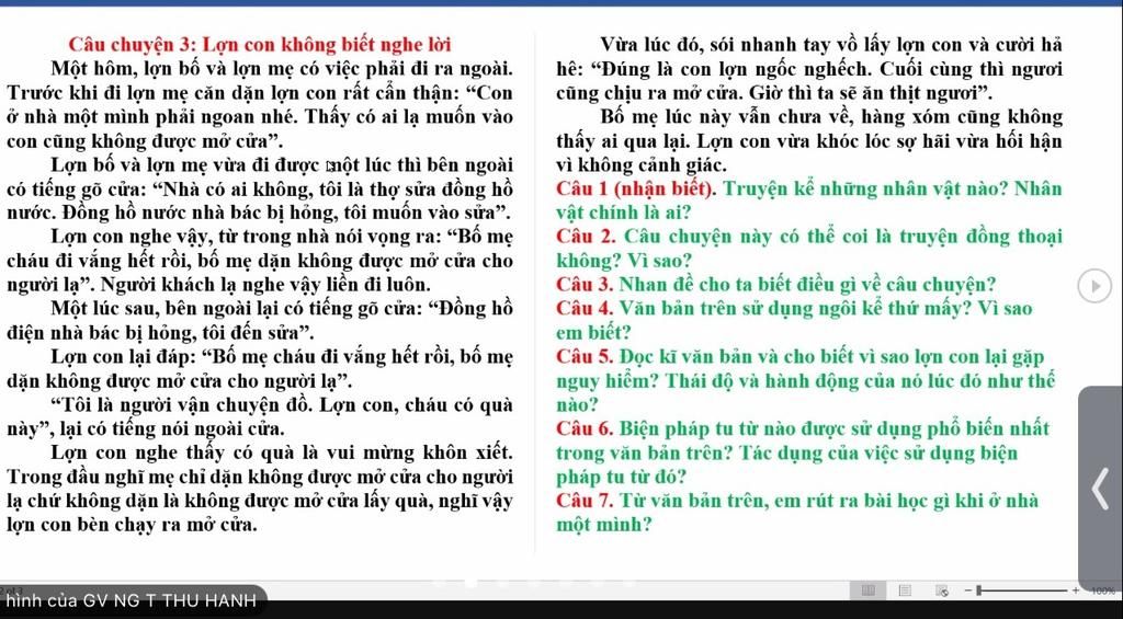 Lợn con không biết nghe lời