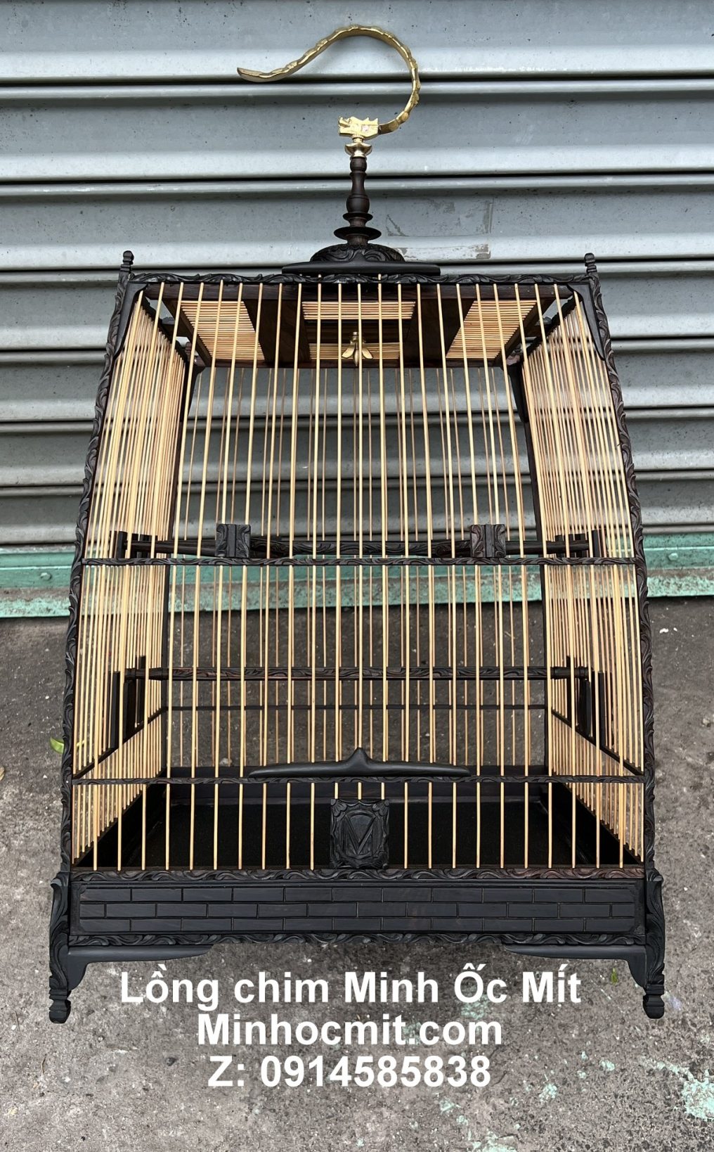 Lồng Chim Gỗ Mun