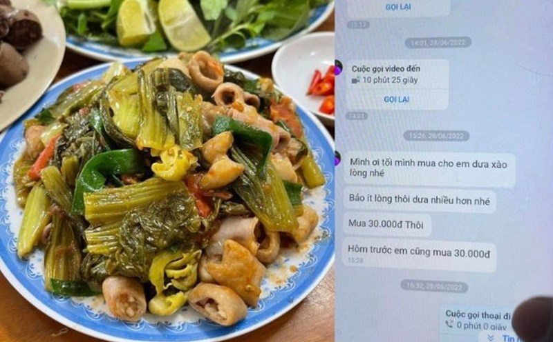 Lòng xào dưa là gì?