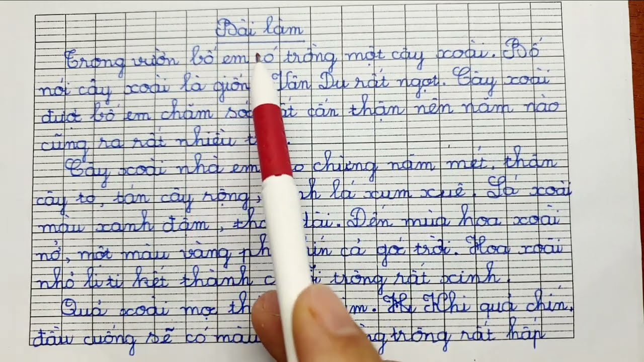 Văn Mẫu Tả Cây Xoài Lớp 4 Gallery 2