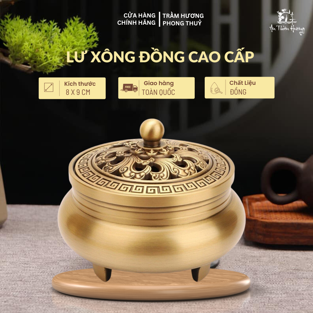 Lư Hương Đốt Trầm Bằng Đồng