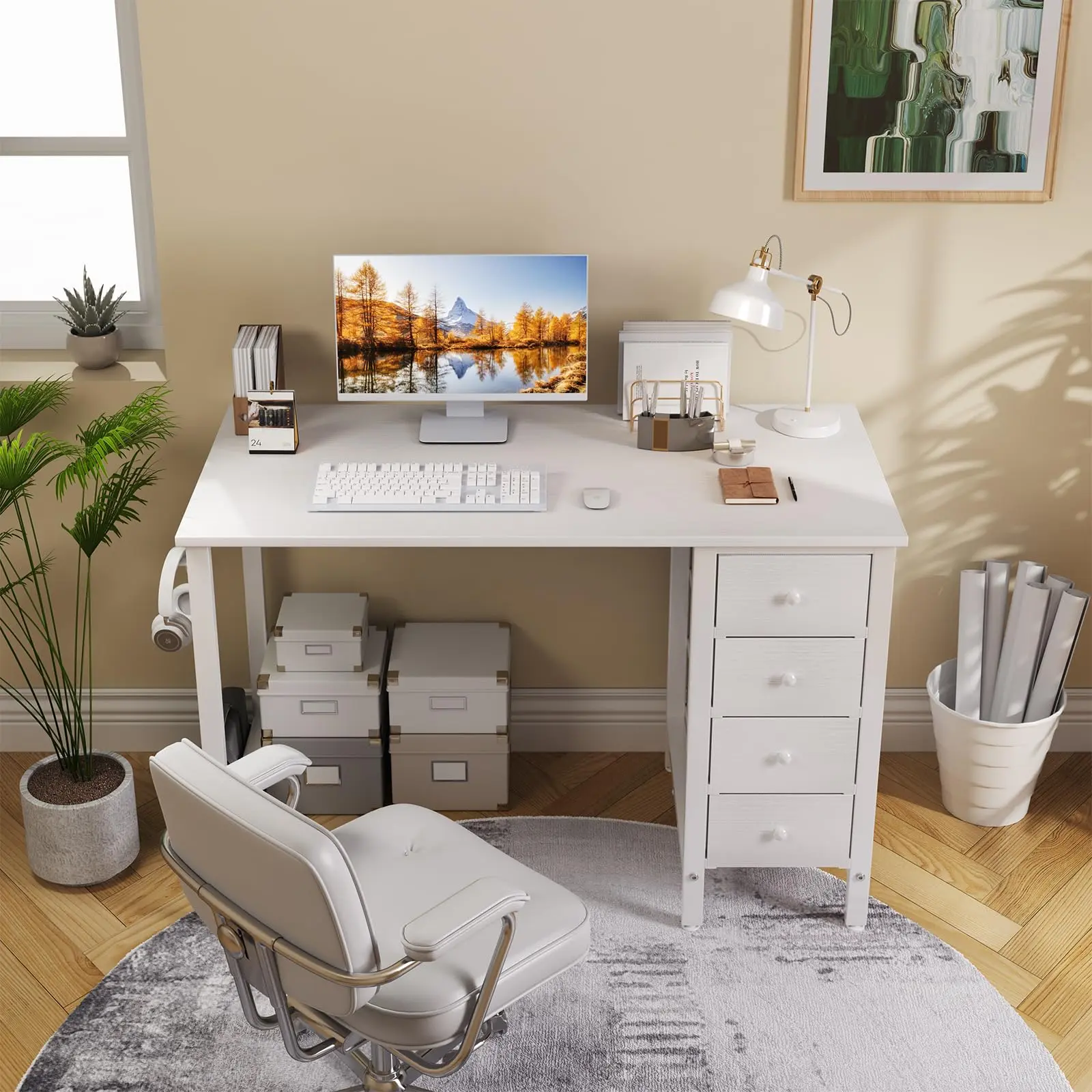 Bàn Học Màu Trắng: Sự Lựa Chọn Hoàn Hảo Cho Không Gian Học Tập Của Bạn Gallery 2