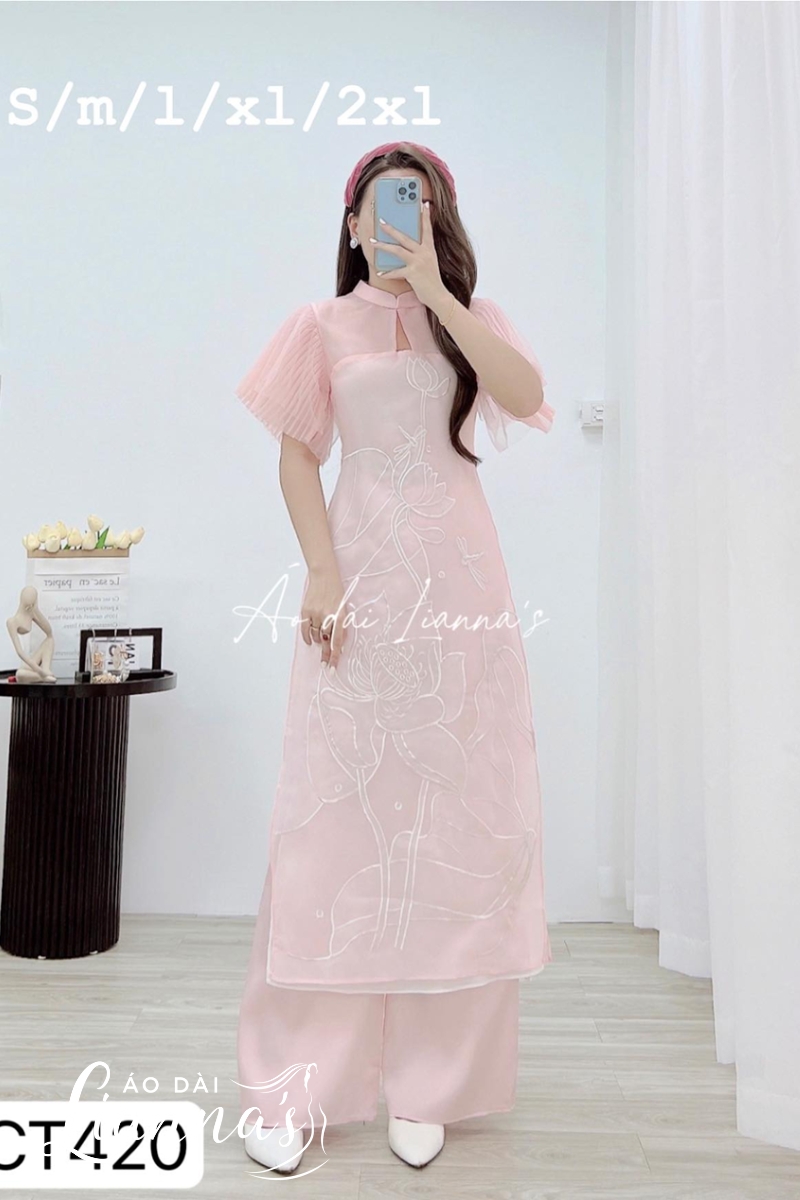 Mẫu Áo Dài Voan 2 Lớp: Kiểu Dáng Thanh Lịch, Sang Trọng Gallery 1
