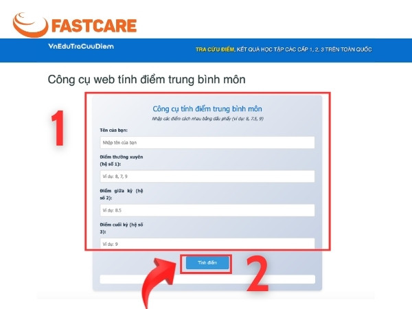Tính Điểm Trung Bình Online Gallery 2