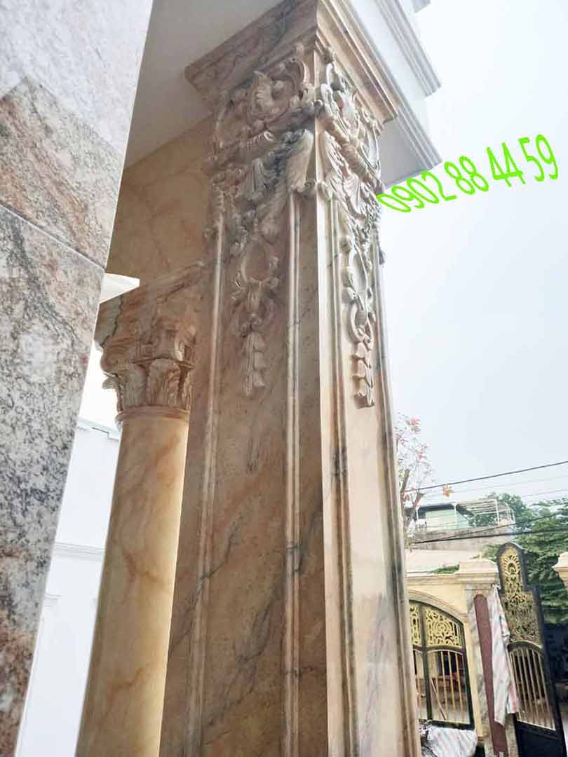 Mẫu Cột Vuông Sơn Giả Đá Đẹp Gallery 2