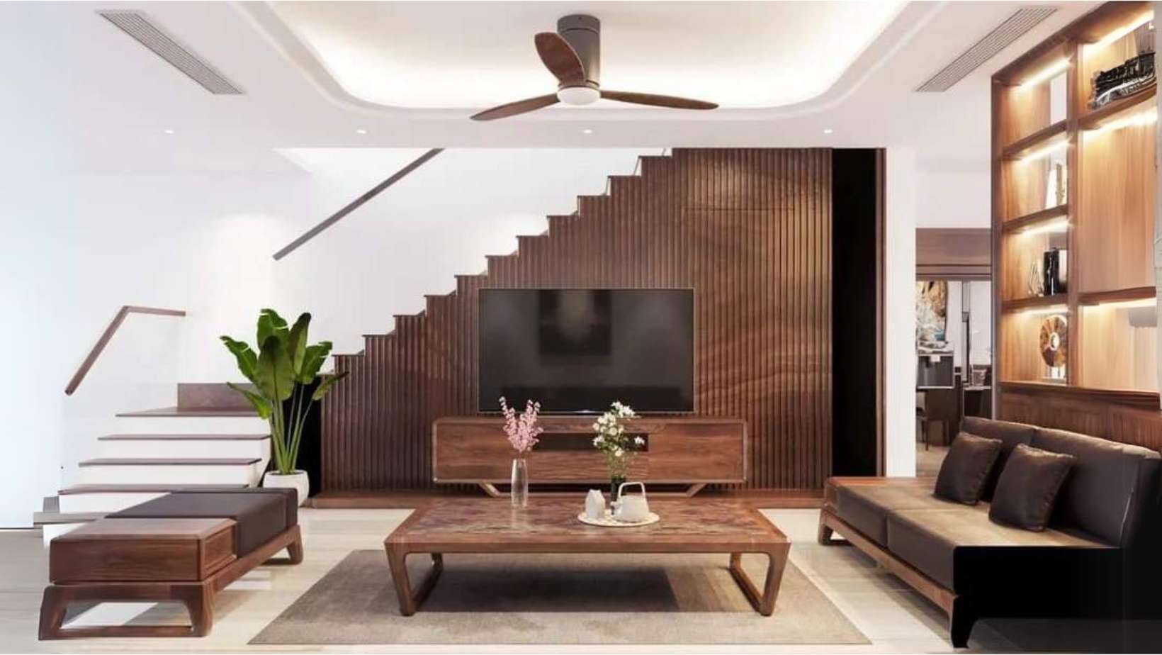 Mẫu Kệ Tivi Dưới Gầm Cầu Thang: Tiết Kiệm Diện Tích & Tối Ưu Không Gian Gallery 1