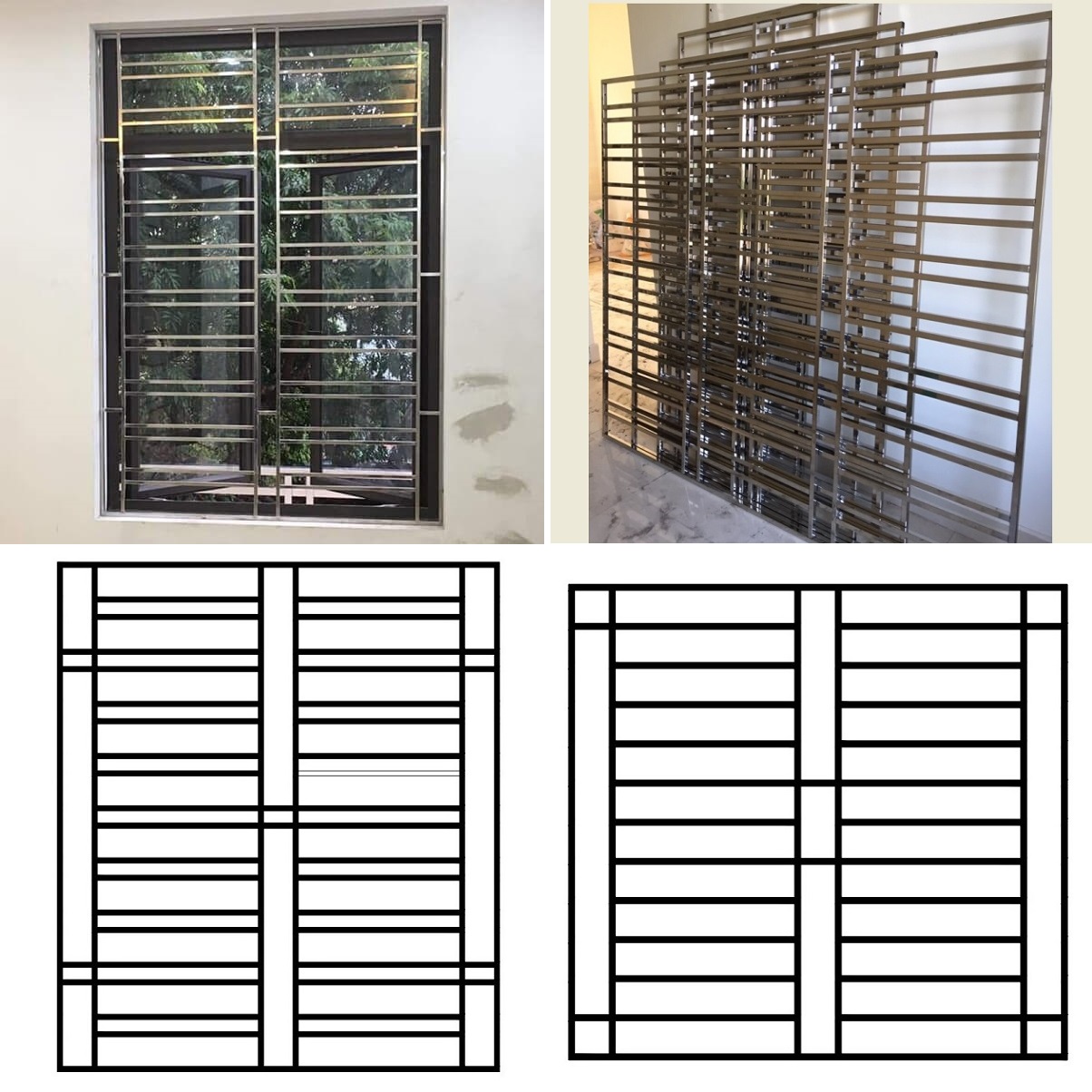 Mẫu Khung Bảo Vệ Cửa Sổ Bằng Sắt Đẹp Gallery 2