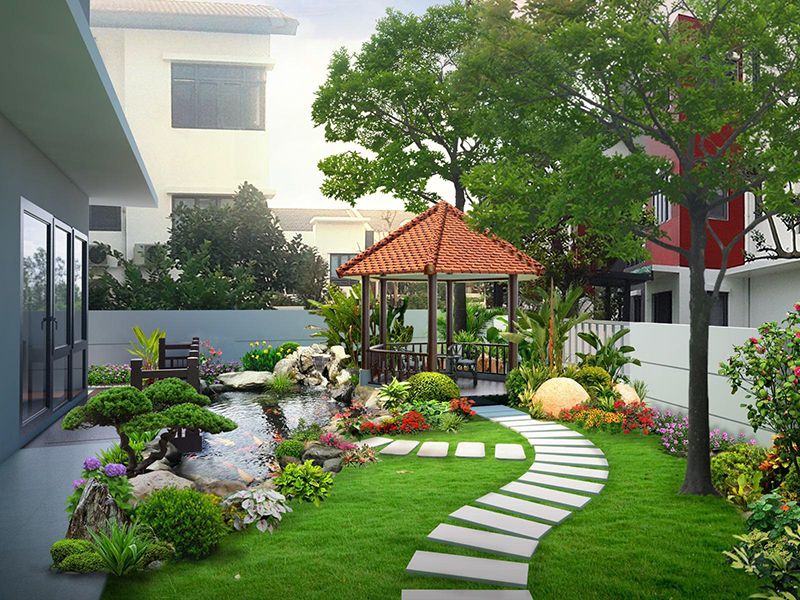 Góc Sân Vườn Đẹp: Bí Quyết Tạo Không Gian Xanh Thoáng Mát Gallery 1