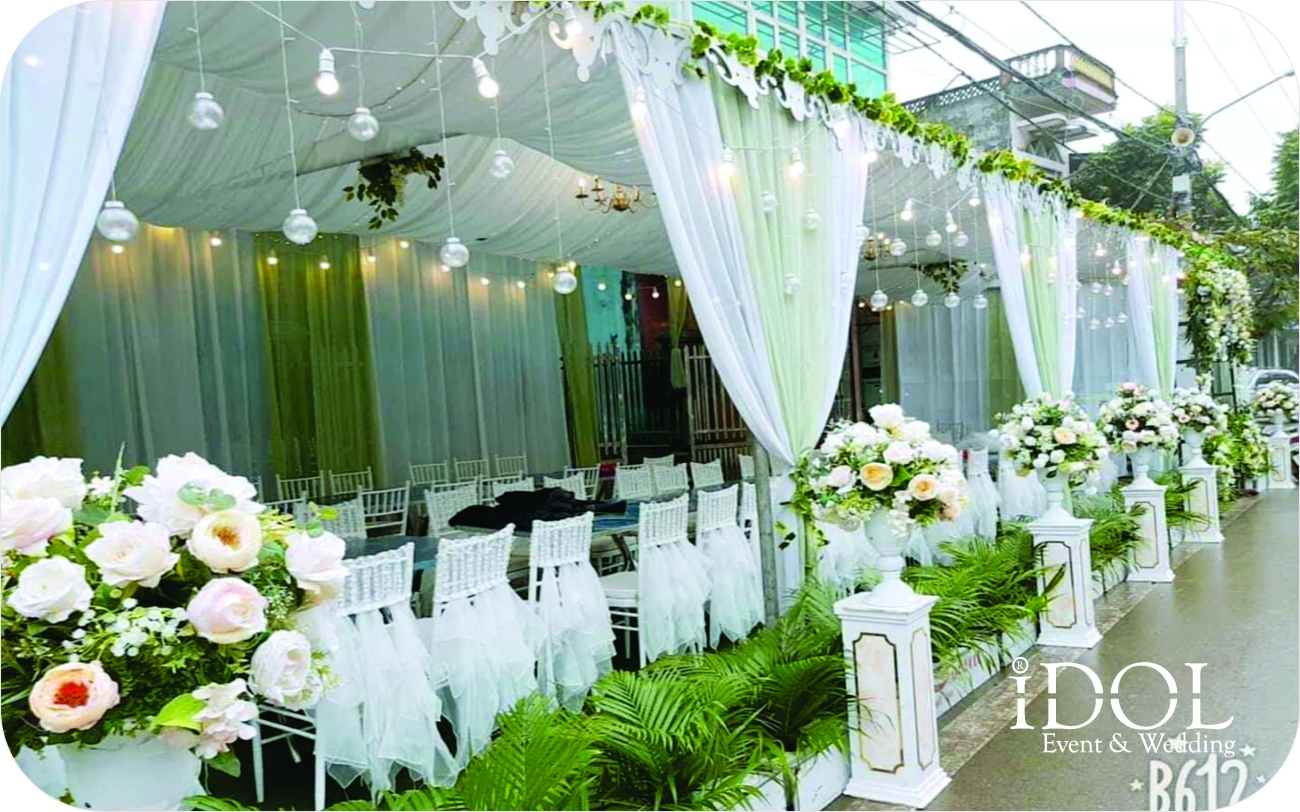Rạp cưới màu xanh lá cây - Xanh mát, tươi trẻ, tràn đầy sức sống Gallery 1
