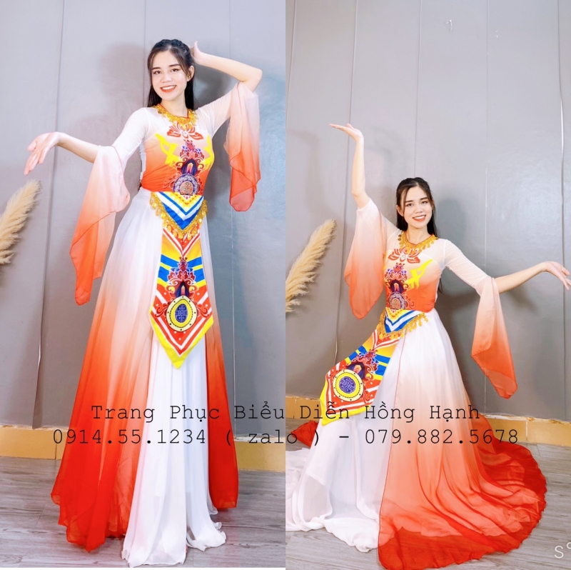 Trang phục múa quạt đẹp, ấn tượng và chuyên nghiệp Gallery 2