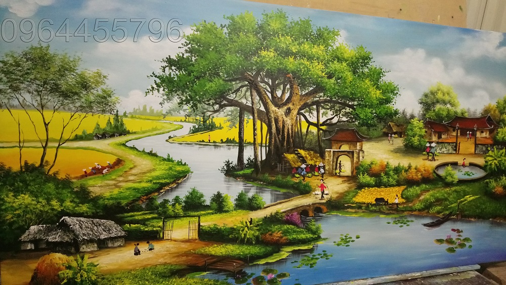 Tranh Sơn Dầu Làng Quê: vẻ đẹp bình yên của cuộc sống Gallery 2