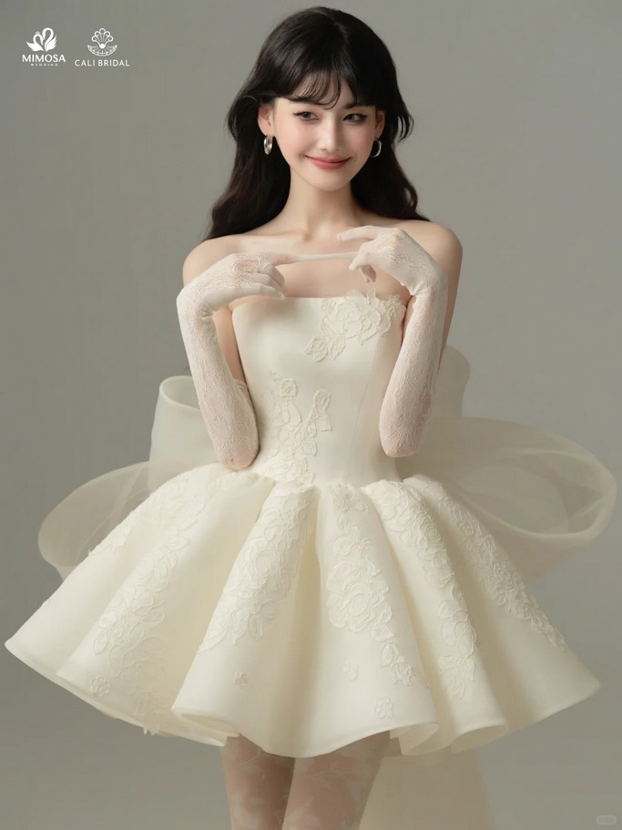 Váy Cưới Ngắn Công Chúa Gallery 2