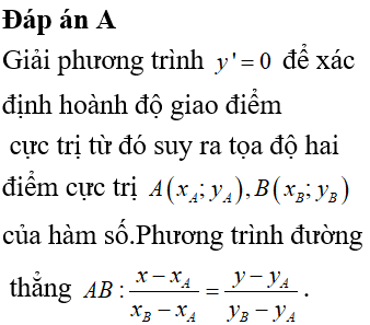 Công thức đường thẳng đi qua 2 điểm cực trị Gallery 2