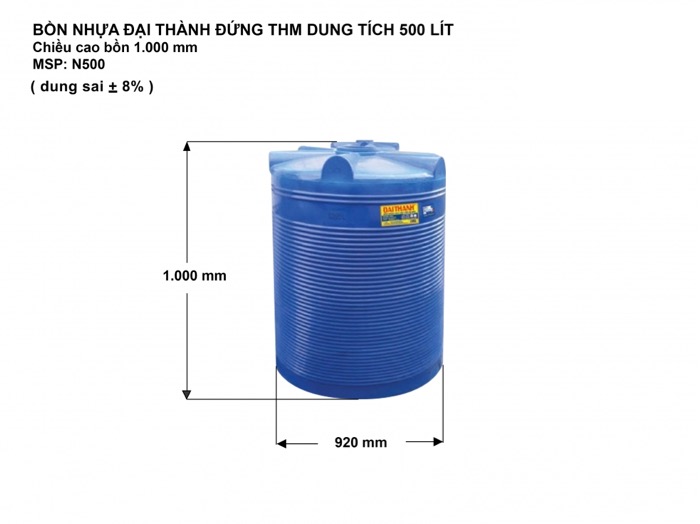Kích Thước Bồn 500 Lít Gallery 2