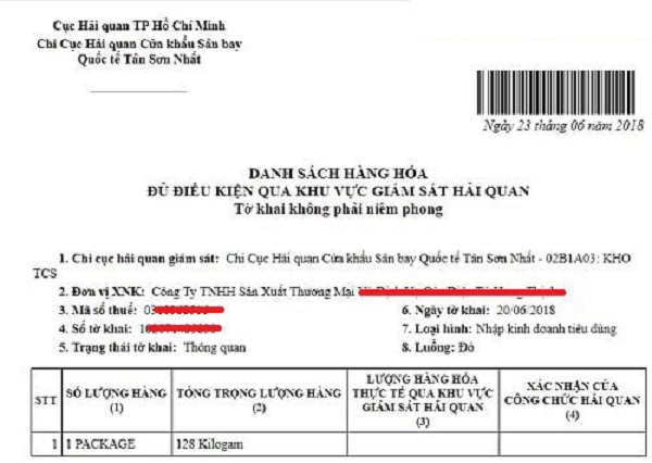 In Bảng Kê Mã Vạch Hải Quan Gallery 2