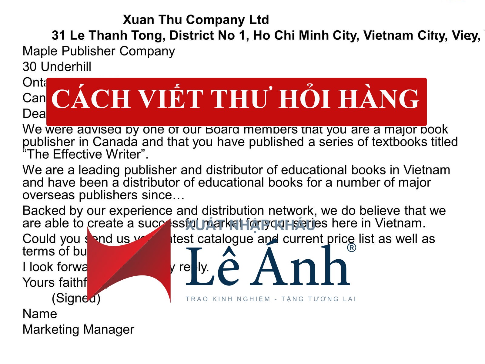 Mẫu Thư Hỏi Hàng Bằng Tiếng Việt Chuẩn SEO Gallery 2