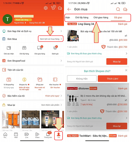 Cách Xóa Đơn Hàng Đã Giao Trên Shopee Gallery 2