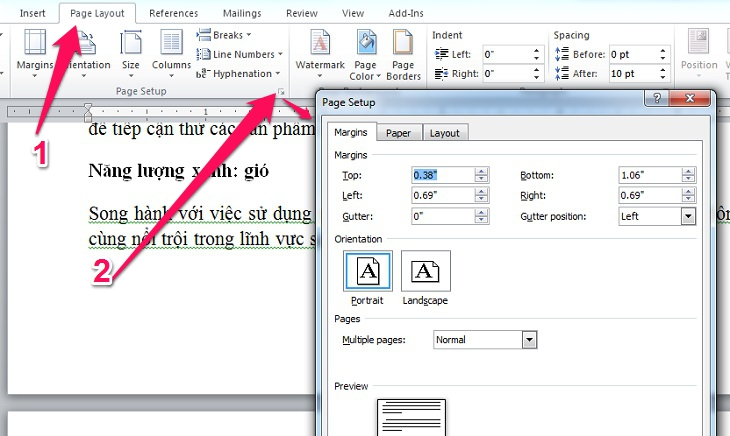 Hướng dẫn xoay ngang 1 trang trong Word Gallery 2