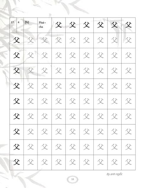 Luyện Viết 214 Bộ Thủ PDF