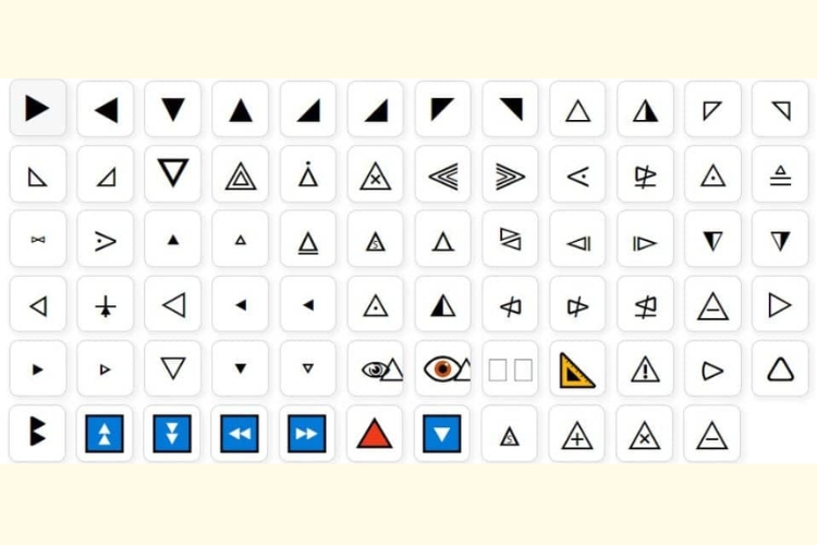 Ký tự Tam Giác: Ý nghĩa, cách sử dụng và mã Unicode Gallery 2