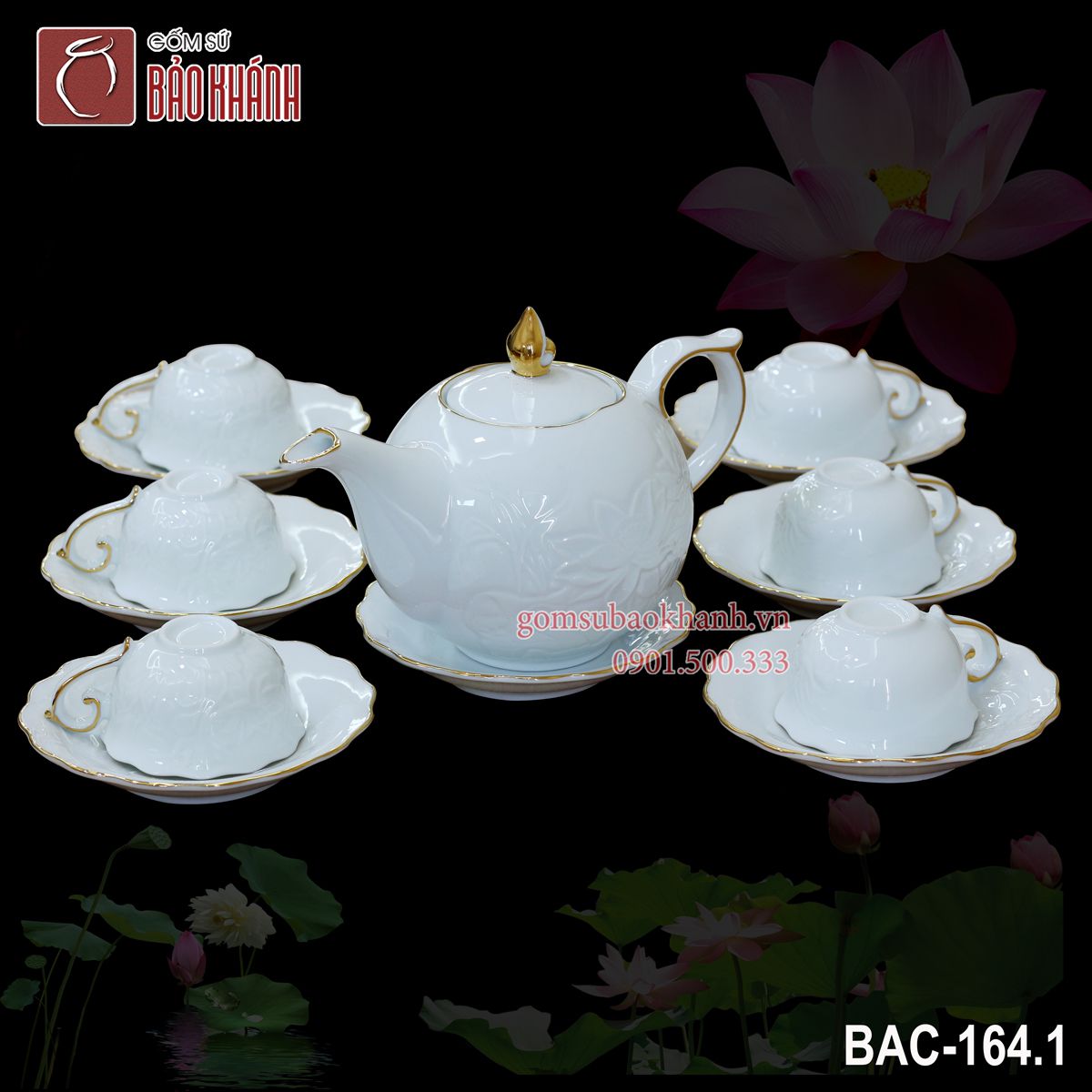 Mẫu ấm chén Bát Tràng đẹp