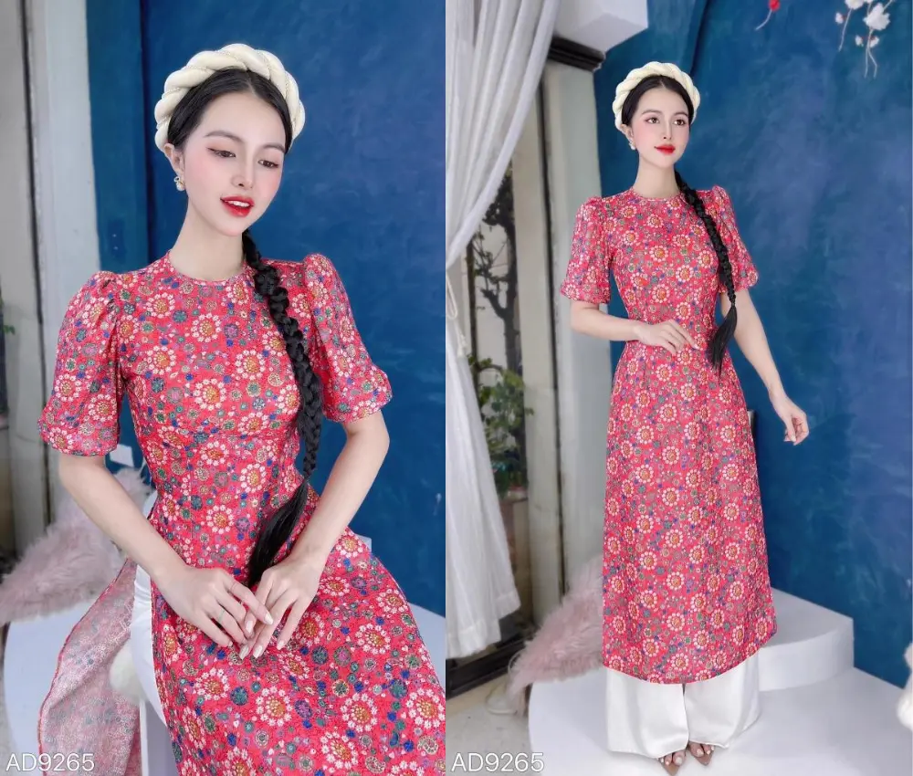Mẫu Áo Dài Gấm Mới Nhất