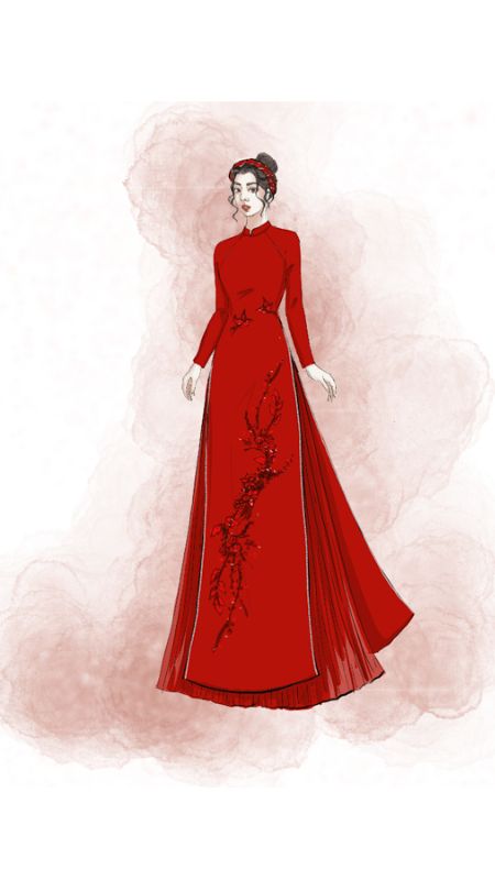 Mẫu Áo Dài Vẽ Đẹp