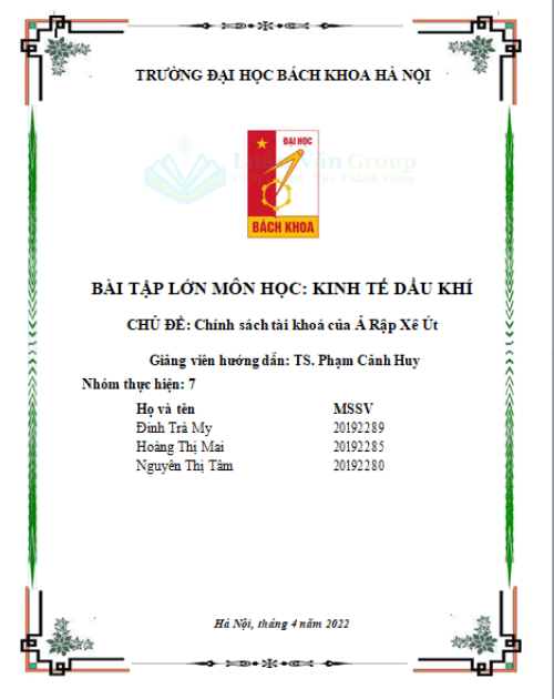 Mẫu Bài Tiểu Luận Đẹp, Chuẩn SEO