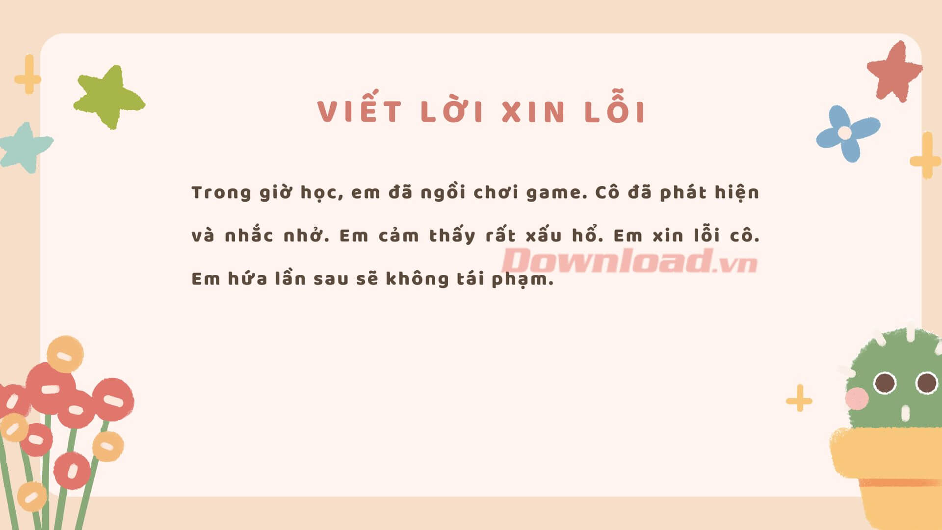 Mẫu Câu Xin Lỗi Tiếng Việt Gallery 2