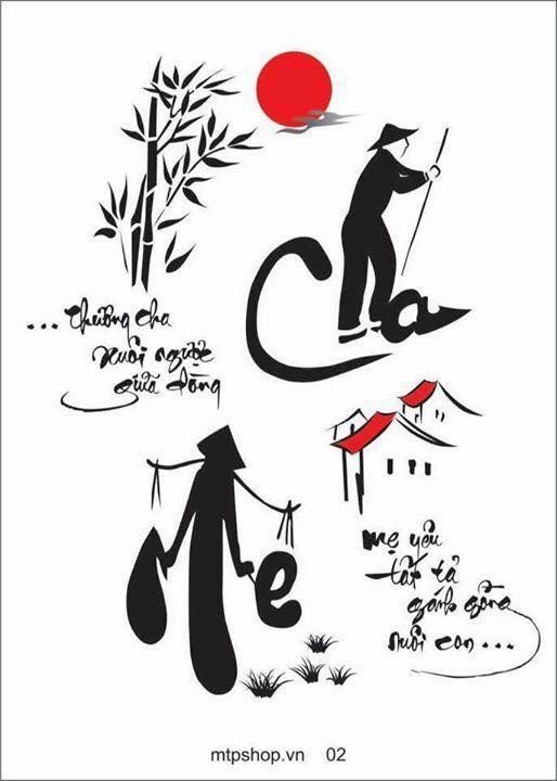 Mẫu Chữ Cha Mẹ Đẹp
