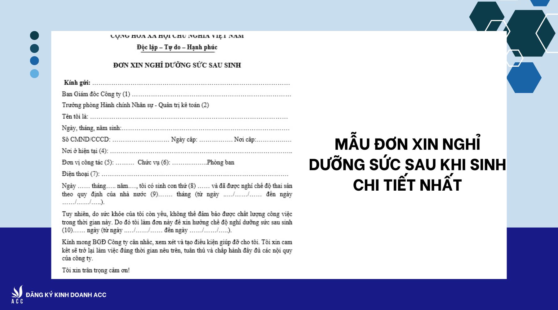 Mẫu đơn xin nghỉ dưỡng sức sau ốm đau Gallery 1