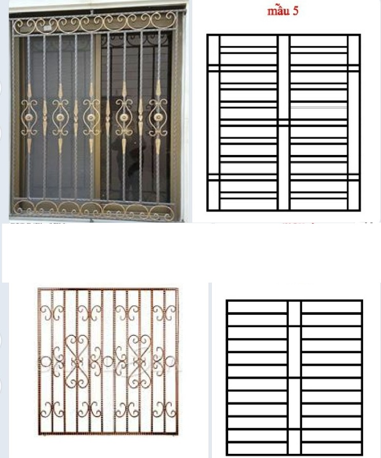 Mẫu Khung Bảo Vệ Cửa Sổ Bằng Sắt Đẹp