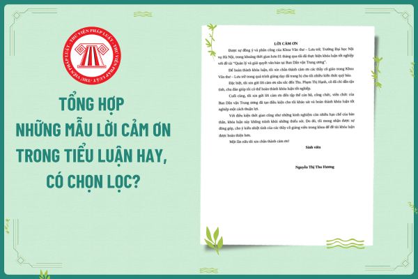 Mẫu Lời Cảm Ơn Trong Tiểu Luận Hay Và Chuyên Nghiệp
