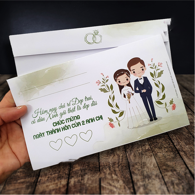 Mẫu Phong Bì Mừng Đám Cưới Đẹp và Sang Trọng