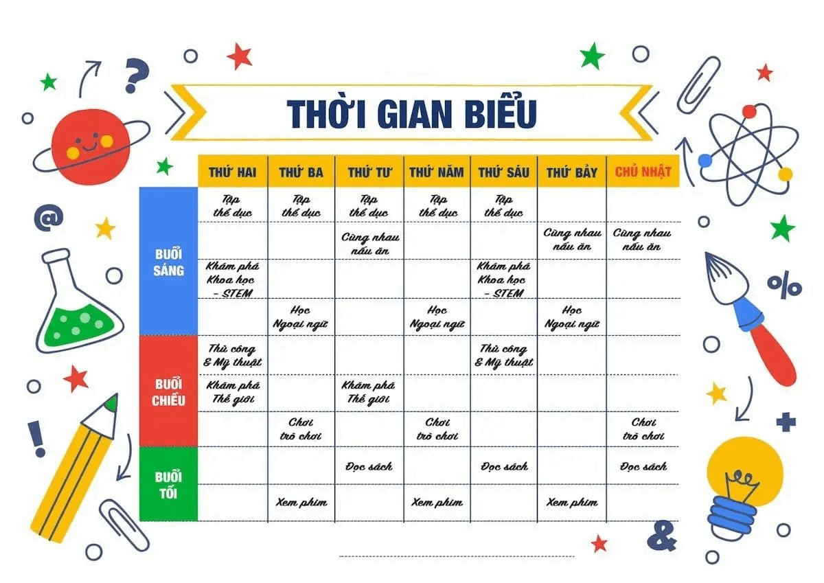 Mẫu Thời Gian Biểu Hiệu Quả: Tối Ưu Hóa Thời Gian Của Bạn