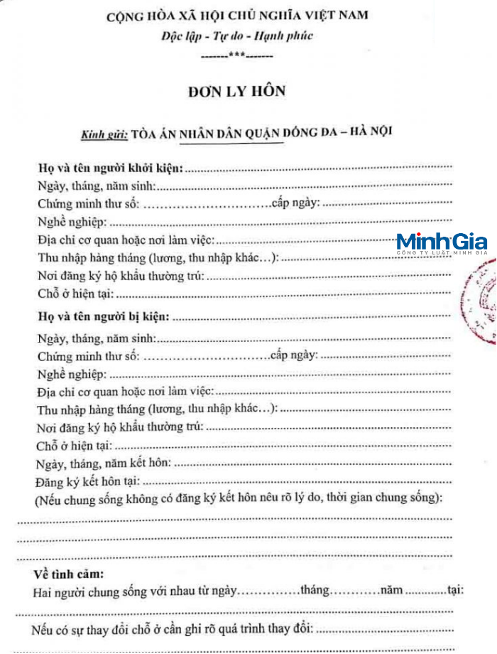 Mẫu Viết Đơn Ly Dị Chi Tiết Và Chính Xác Nhất