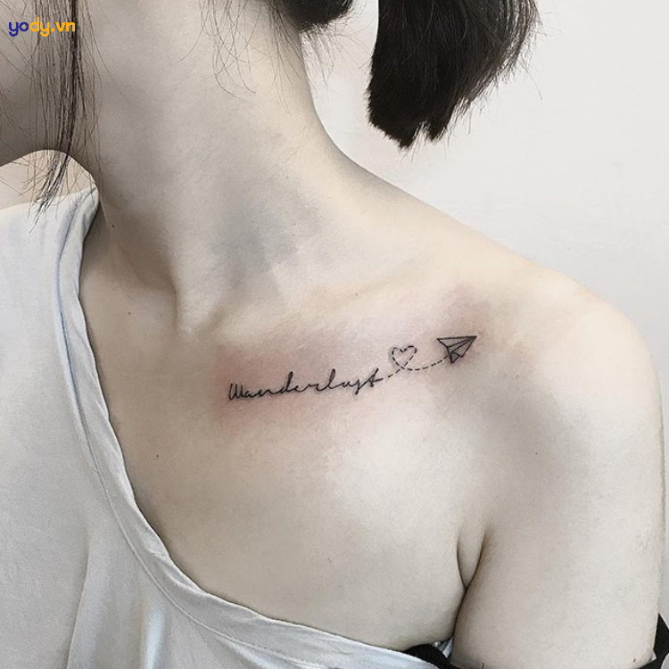 Mẫu Xăm Chữ Ở Ngực Cho Nữ