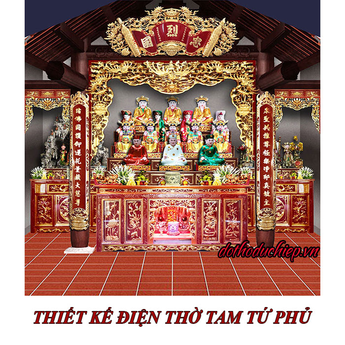 Mẫu Xây Điện Thờ Tứ Phủ Đẹp, Chuẩn Phong Thủy