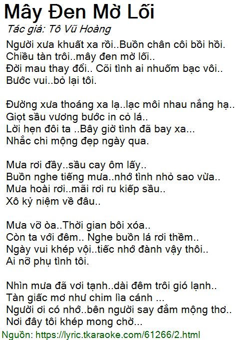 Mây đen ôm lấy chiều tà
