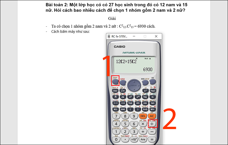 Máy tính tổ hợp là gì? Cách tính tổ hợp và ứng dụng