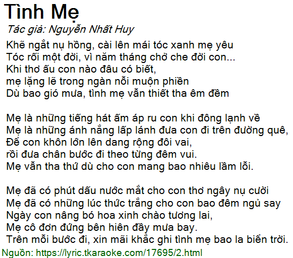 Mẹ là những tiếng hát ấm áp ru con khi đông lạnh về