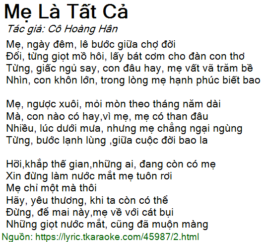 Mẹ là tất cả