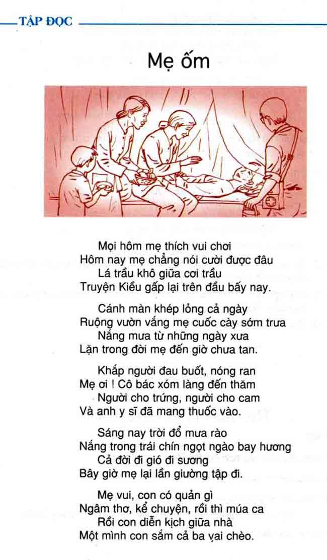 Mẹ ốm, con lớp 4 phải làm gì?