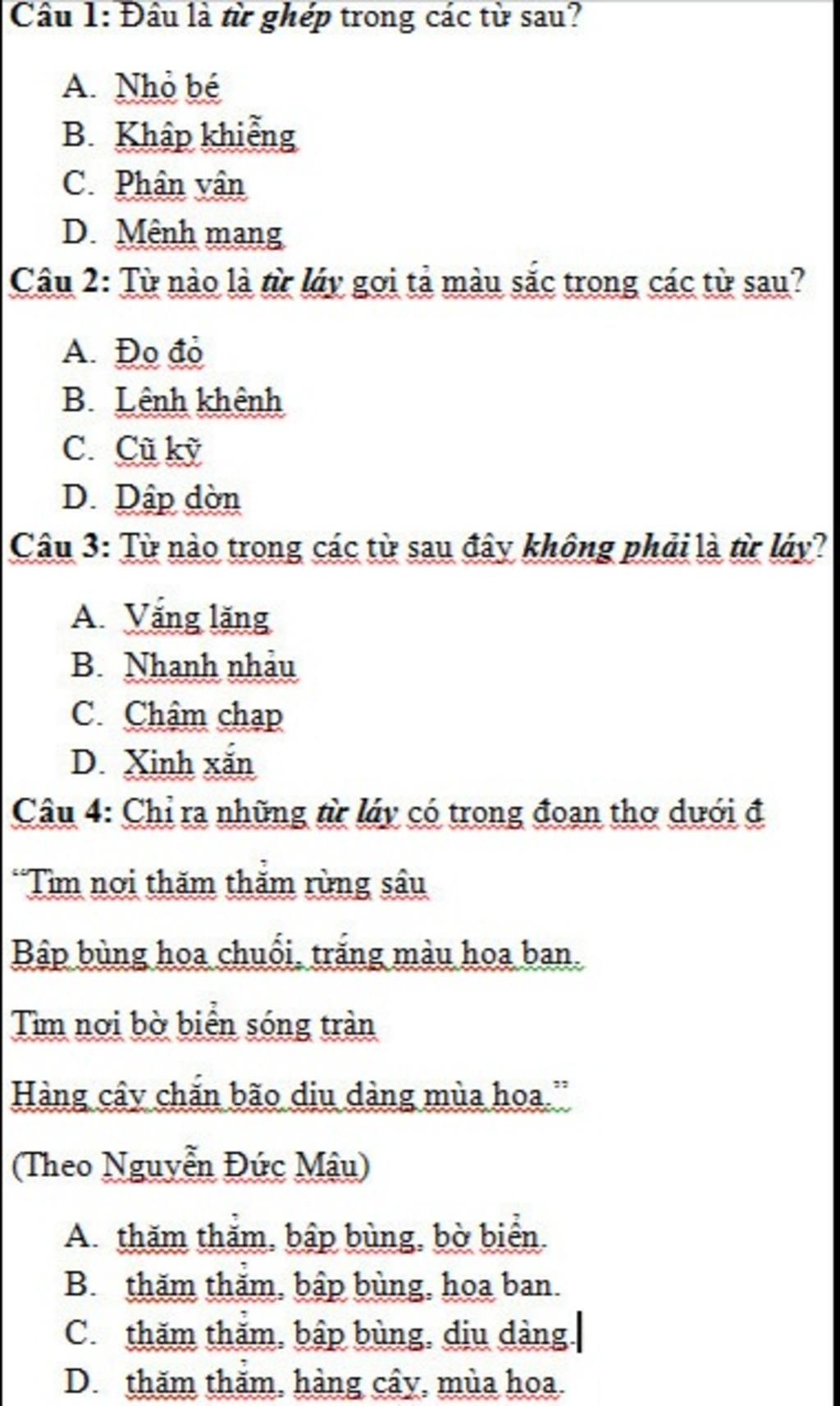 Mênh mang có phải từ láy không?