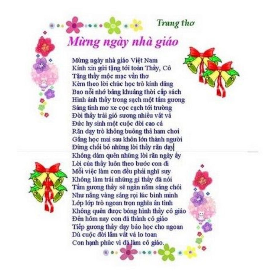 Thơ 20/11 Báo Tường: Tuyển Tập Thơ Hay Và Ý Nghĩa Gallery 2