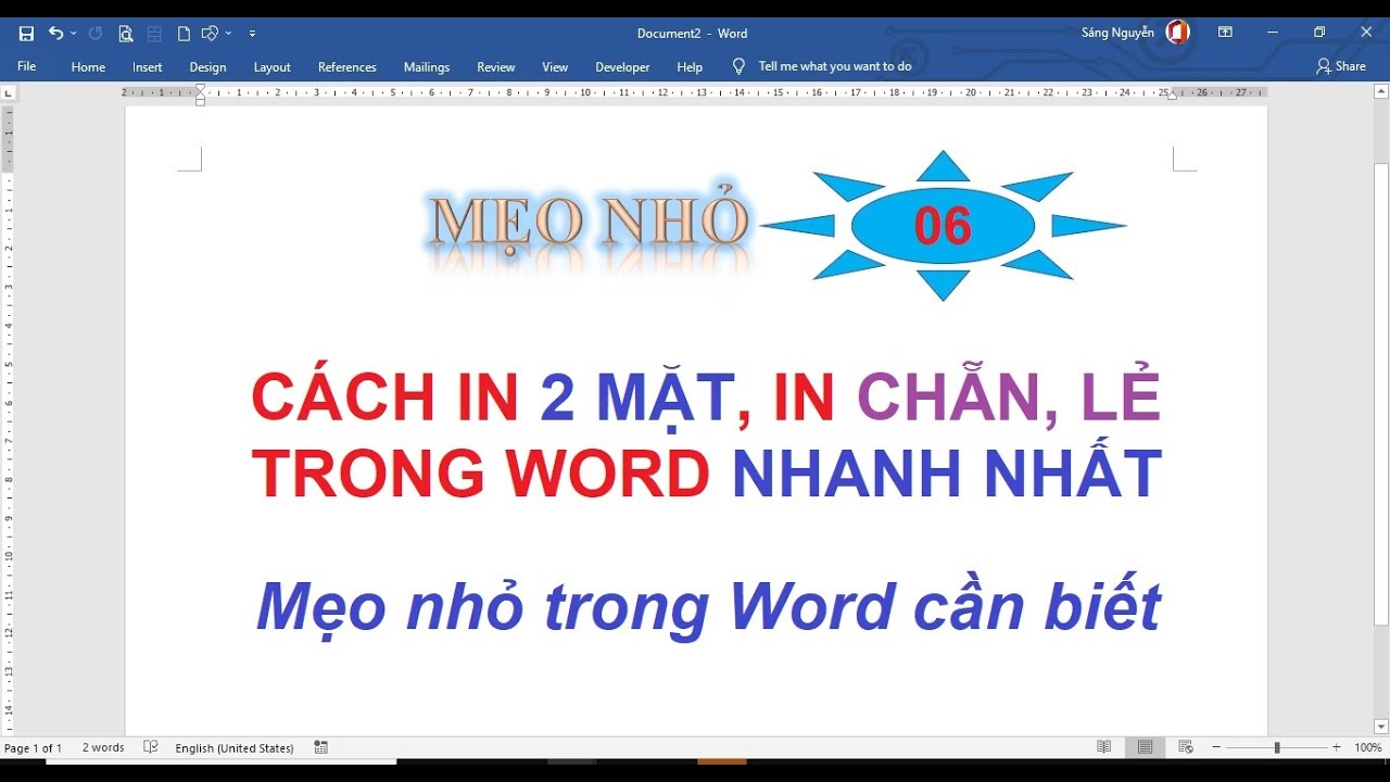 Cách In Trang Chẵn Lẻ Trong Word 2010 Gallery 2