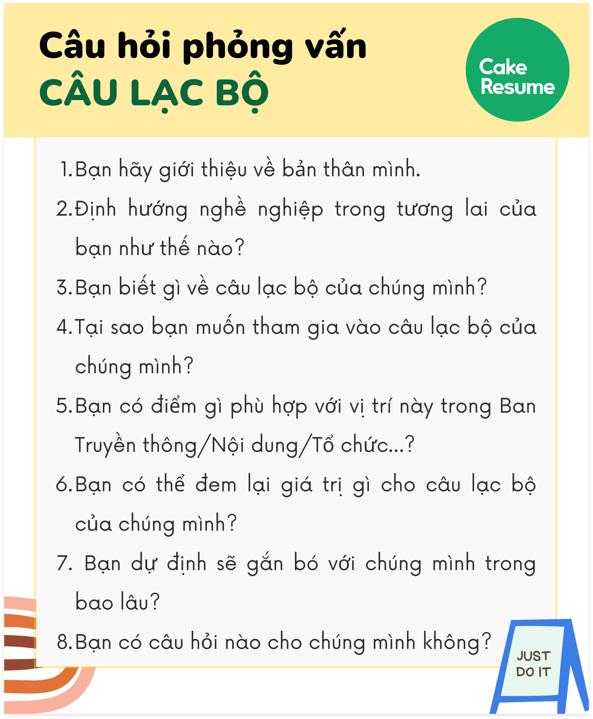 Giới thiệu bản thân ấn tượng khi phỏng vấn câu lạc bộ Gallery 2